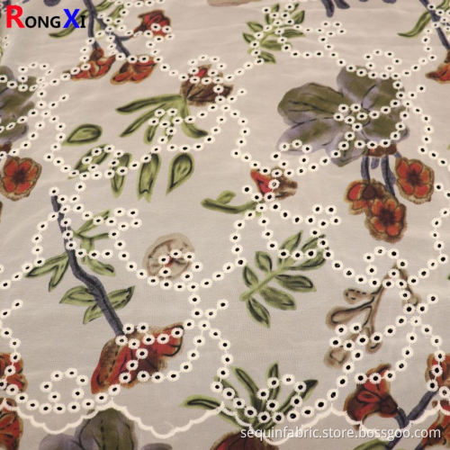 New Embroidered Chiffon Fabric With High Quality